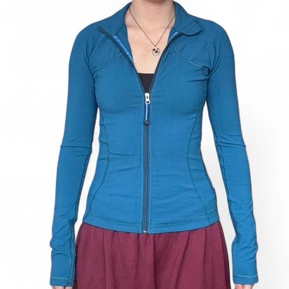 Lululemon vintage Fitted Teal Zip-Up Jacket